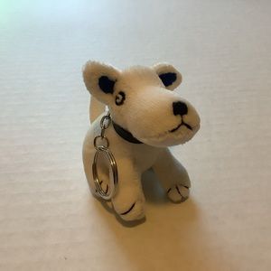 Sirius Satellite Radio 3” Mascot Dog Plush Keychain Rare Tagged Collectible Wh